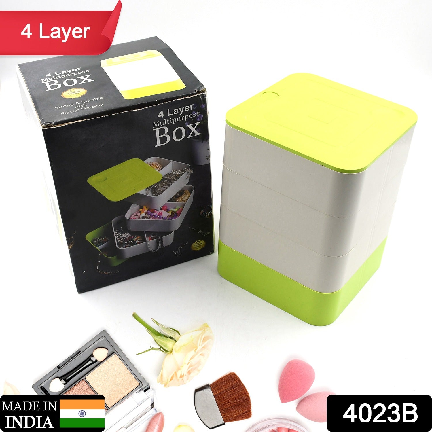 4023B 4 Layers Jewelry Box, 360 Degree Rotating Jewelry Box, Jewelry and Earring Organizer Box, Accessory Storage Box 4023B 4 Layers Jewelry Box, 360 Degree Rotating Jewelry Box, Jewelry and Earring Organizer Box, Accessory Storage Box